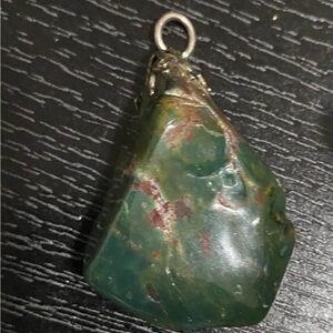Vintage Bloodstone Jasper- Large Pendant